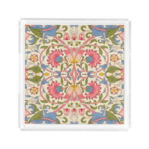 William Morris Lodden Floral Pattern Pastel Acrylic Tray