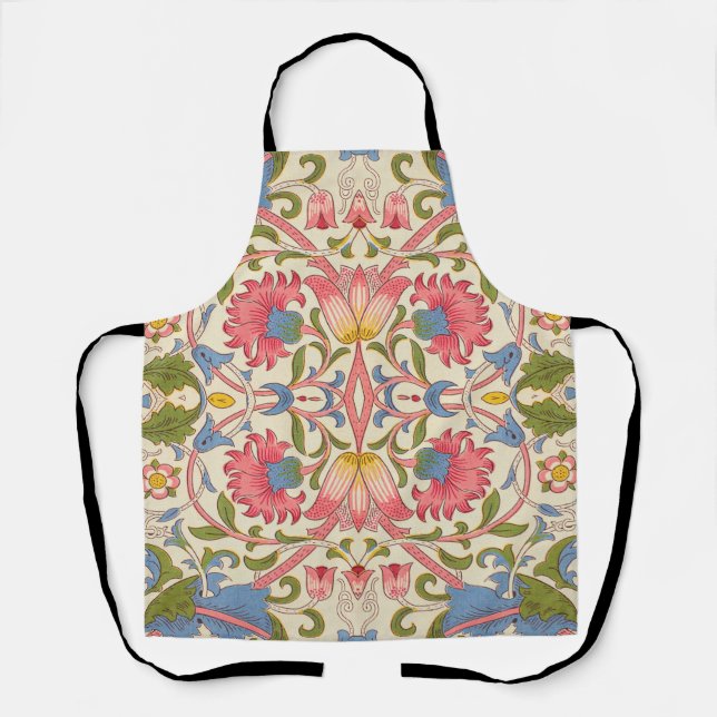 William Morris Lodden Floral Pattern Pastel  Apron (Front)