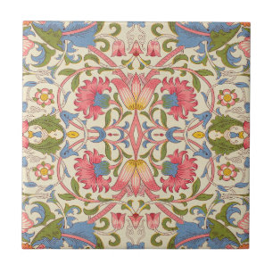 William Morris Lodden Floral Pattern Pastel Ceramic Tile
