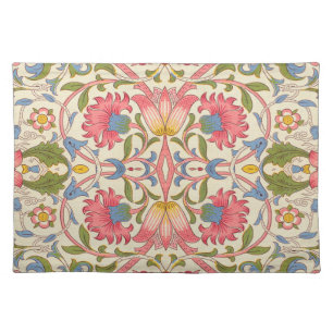 William Morris Lodden Floral Pattern Pastel  Cloth Placemat