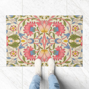 William Morris Lodden Floral Pattern Pastel Doormat