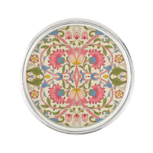 William Morris Lodden Floral Pattern Pastel Lapel Pin