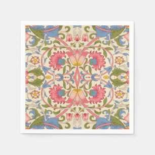 William Morris Lodden Floral Pattern Pastel Napkins