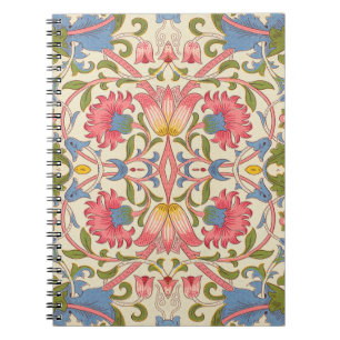 William Morris Lodden Floral Pattern Pastel Notebook