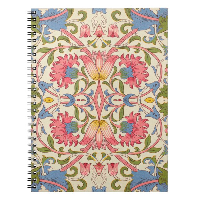 William Morris Lodden Floral Pattern Pastel  Notebook (Front)
