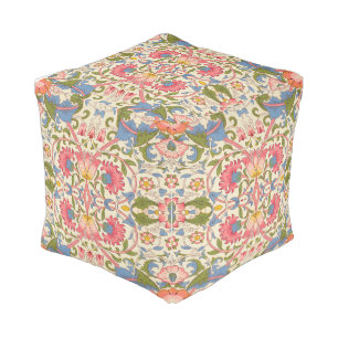 William Morris Lodden Floral Pattern Pastel Pouf
