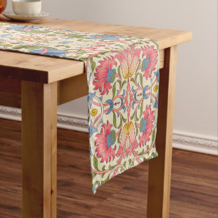 William Morris Lodden Floral Pattern Pastel  Short Table Runner