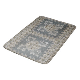 William Morris Lodden Gray Gold Lace Bath Mat