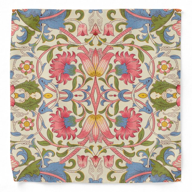 William Morris Lodden Spring Wallpaper Art  Bandana (Front)