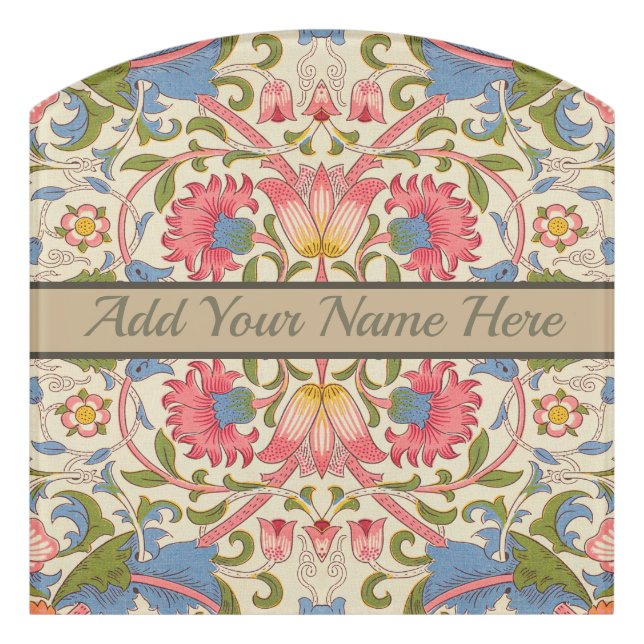 William Morris Lodden Spring Wallpaper Art  Door Sign (Contour Front)