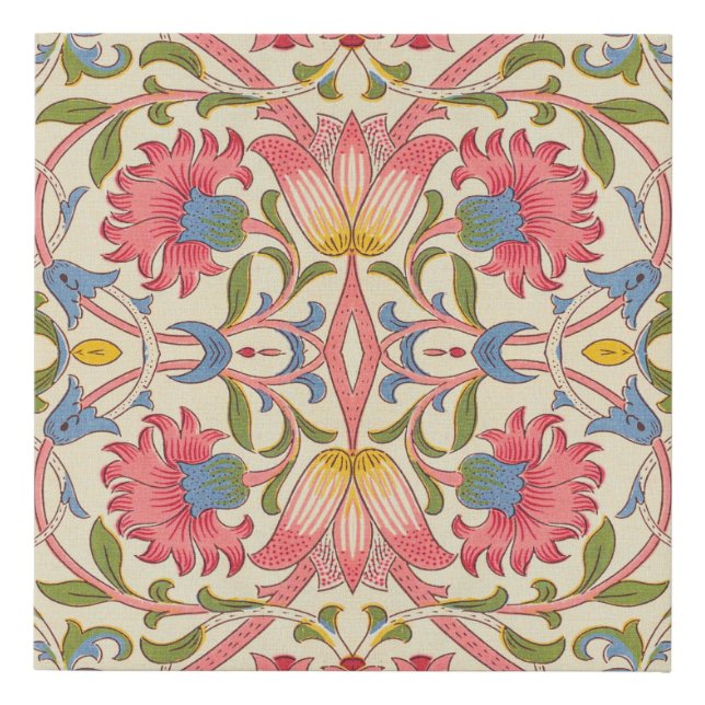 William Morris Lodden Spring Wallpaper Art  Faux Canvas Print (Front)