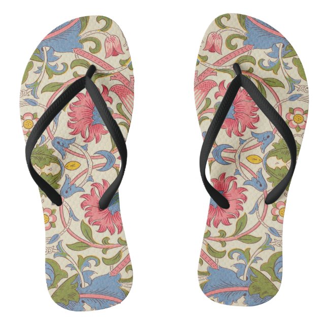 William Morris Lodden Spring Wallpaper Art  Flip Flops (Footbed)