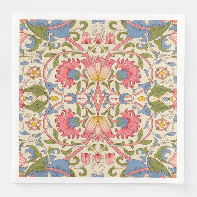 William Morris Lodden Spring Wallpaper Art  Paper Dinner Napkins (Front)