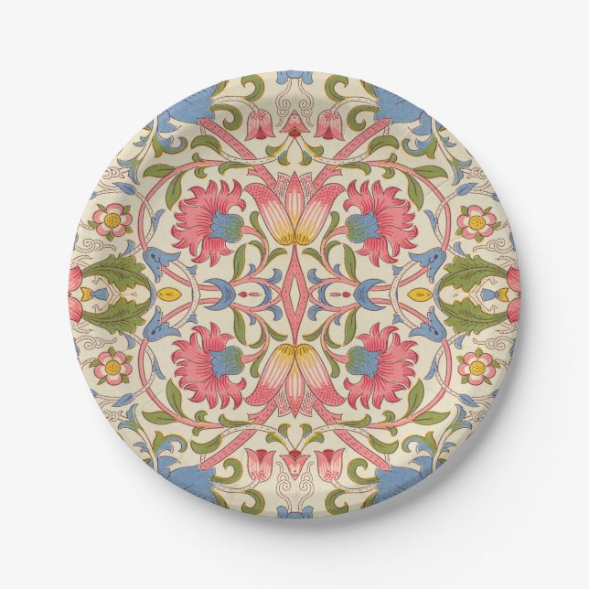 William Morris Lodden Spring Wallpaper Art  Paper Plates (Front)