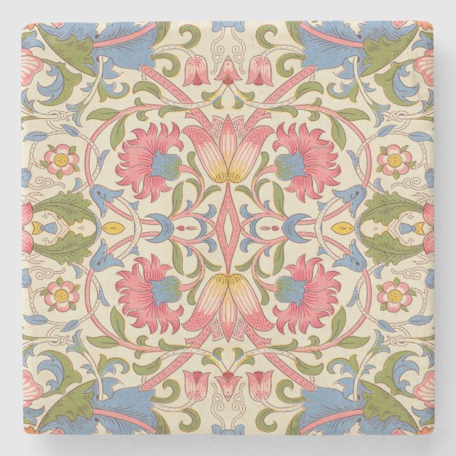 William Morris Lodden Spring Wallpaper Art  Stone Coaster (Front)