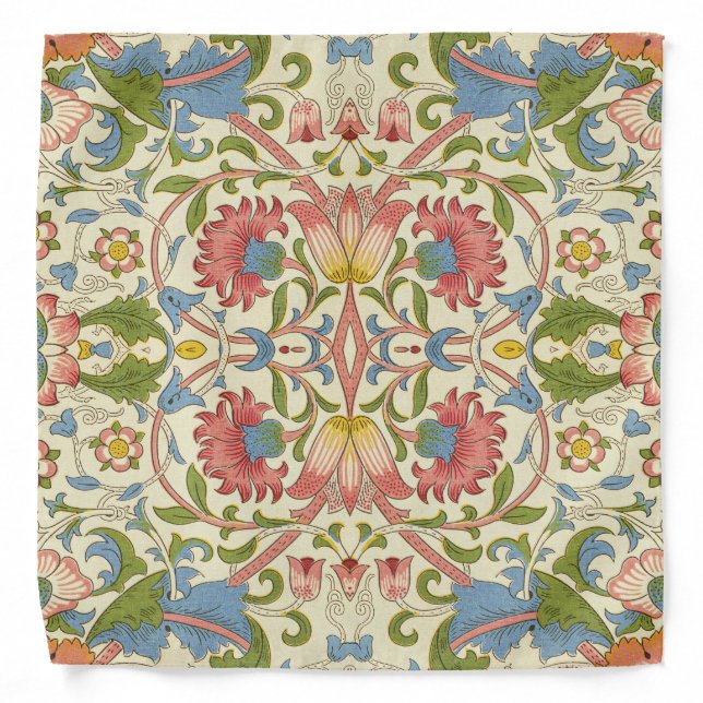 William Morris Loddon Blossom Floral Patterns Bandana (Front)