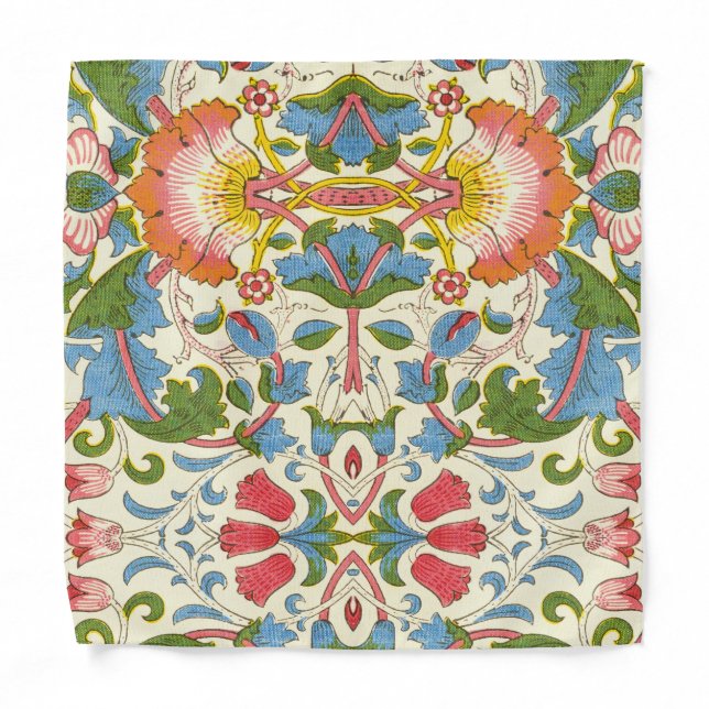 William Morris Loddon Blossom Floral Patterns Bandana (Front)