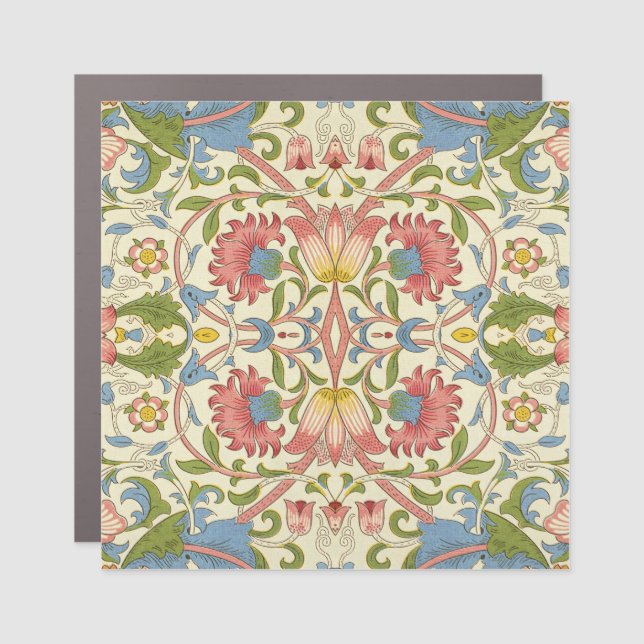 William Morris Loddon Blossom Floral Patterns Car Magnet (Front)