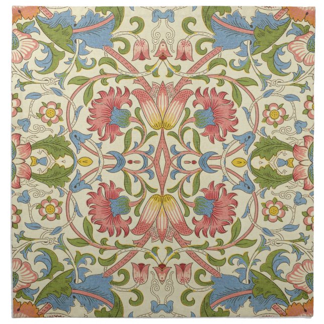 William Morris Loddon Blossom Floral Patterns Cloth Napkin (Front)