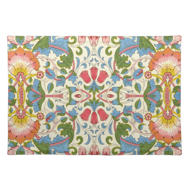 William Morris Loddon Blossom Floral Patterns Cloth Placemat (Front)