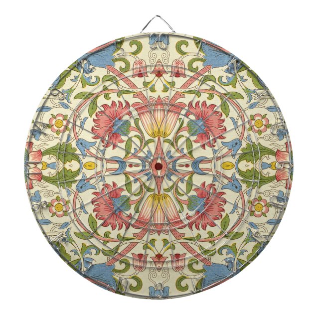 William Morris Loddon Blossom Floral Patterns Dart Board (Front)