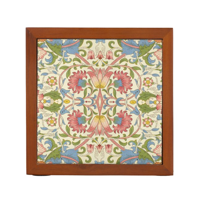 William Morris Loddon Blossom Floral Patterns Desk Organizer (Front)