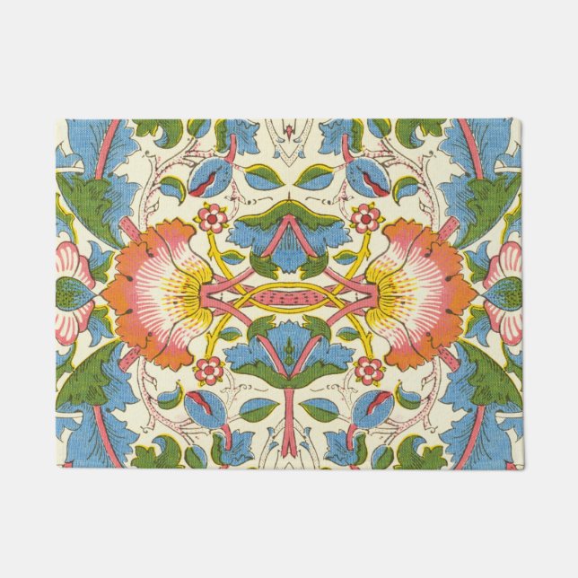 William Morris Loddon Blossom Floral Patterns Doormat (Front)
