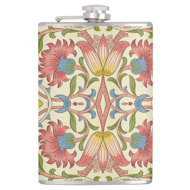 William Morris Loddon Blossom Floral Patterns Flask (Front)