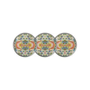 William Morris Loddon Blossom Floral Patterns Golf Ball Marker