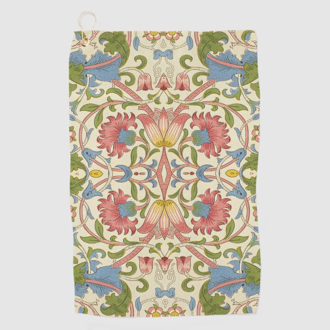 William Morris Loddon Blossom Floral Patterns Golf Towel (Front)