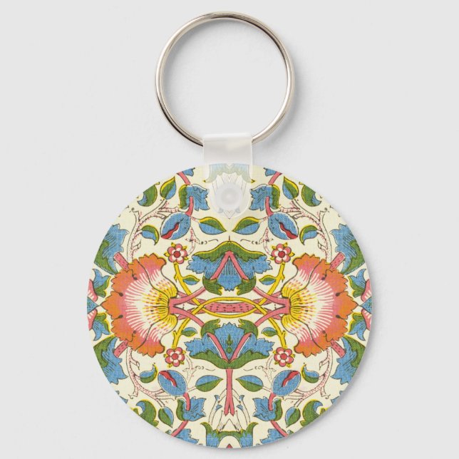 William Morris Loddon Blossom Floral Patterns Keychain (Front)