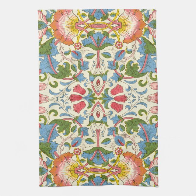 William Morris Loddon Blossom Floral Patterns Kitchen Towel (Vertical)