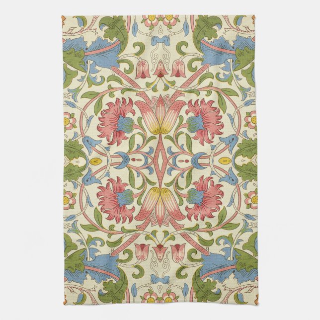 William Morris Loddon Blossom Floral Patterns Kitchen Towel (Vertical)