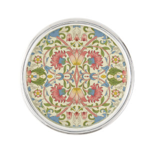 William Morris Loddon Blossom Floral Patterns Lapel Pin