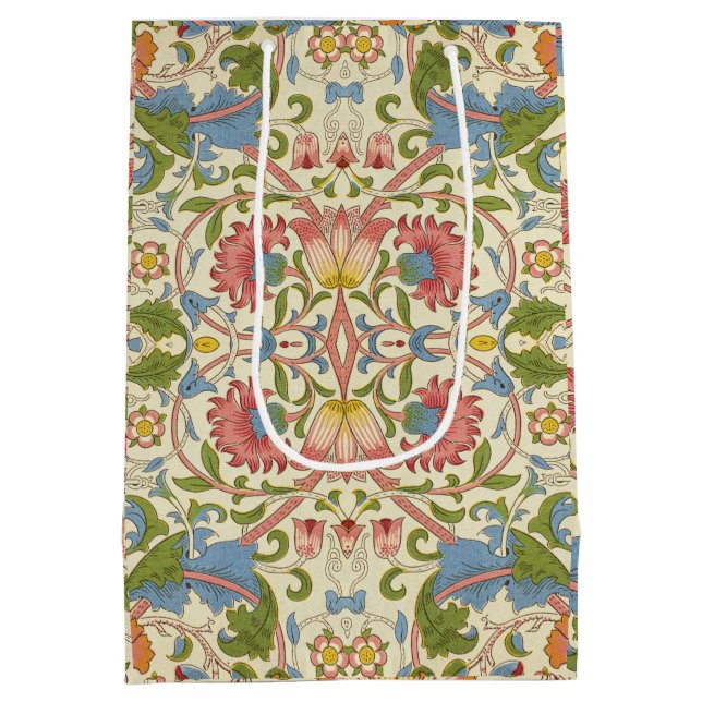 William Morris Loddon Blossom Floral Patterns Medium Gift Bag (Back)