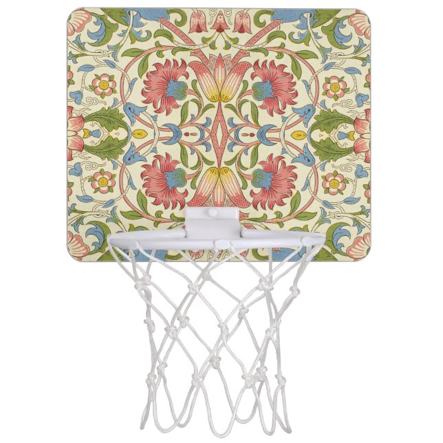 William Morris Loddon Blossom Floral Patterns Mini Basketball Hoop (Front)