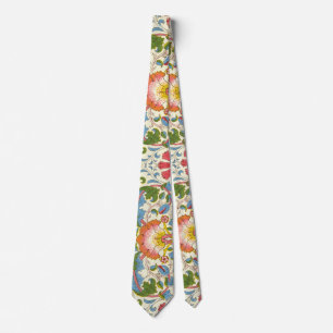 William Morris Loddon Blossom Floral Patterns Neck Tie