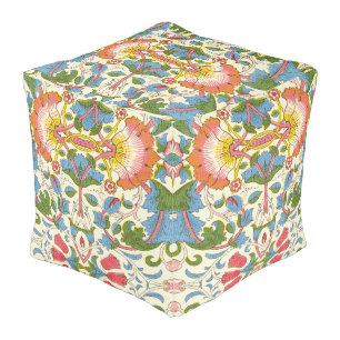 William Morris Loddon Blossom Floral Patterns Pouf