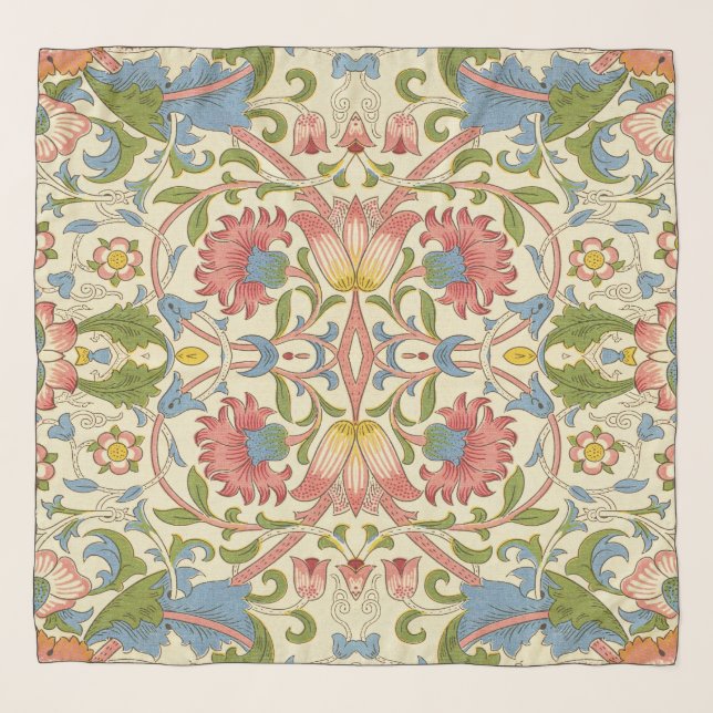 William Morris Loddon Blossom Floral Patterns Scarf (Front)
