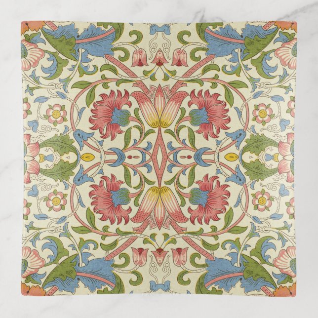 William Morris Loddon Blossom Floral Patterns Trinket Tray (Front)