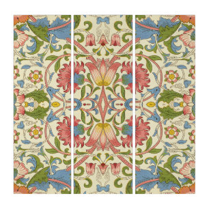 William Morris Loddon Blossom Floral Patterns Triptych
