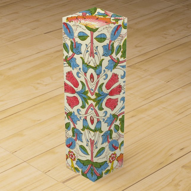 William Morris Loddon Blossom Floral Patterns Wine Box (Front)