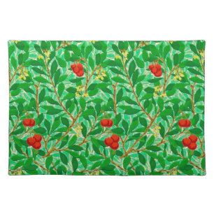 William Morris Lychee Tree Pattern, Light Green  Cloth Placemat