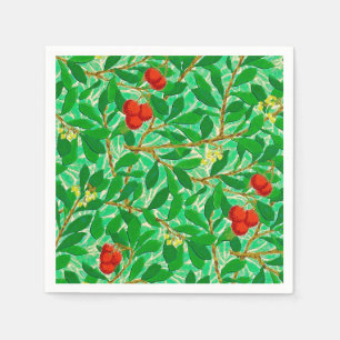 William Morris Lychee Tree Pattern, Light Green Paper Napkins