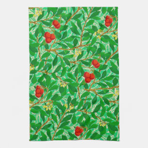 William Morris Lychee Tree Pattern, Light Green Towel