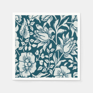 William Morris Mallow Floral Vintage Design Napkins