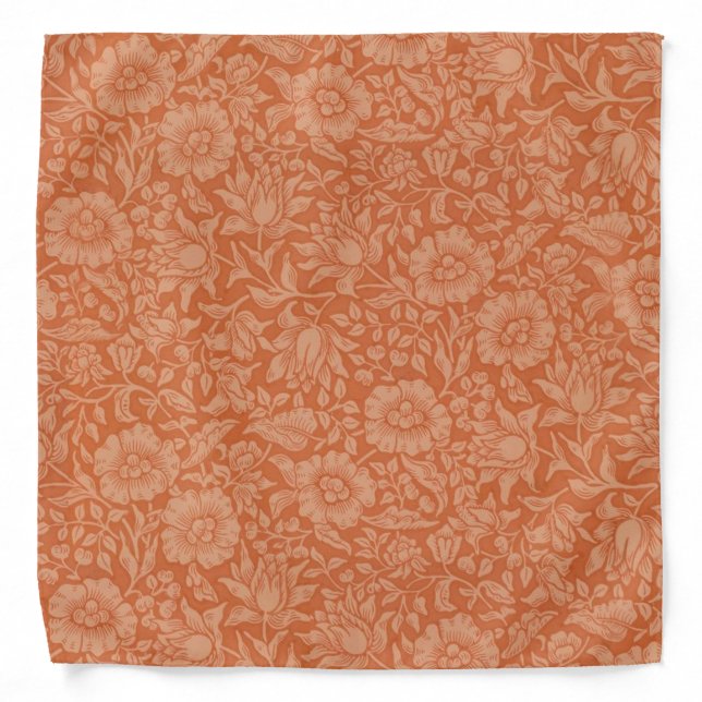 William Morris Mallow Floral Wallpaper Design Bandana (Front)