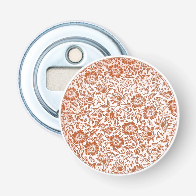 William Morris Mallow Floral Wallpaper Design Bottle Opener (Front)