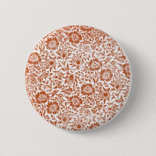 William Morris Mallow Floral Wallpaper Design Button