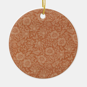 William Morris Mallow Floral Wallpaper Design Ceramic Ornament